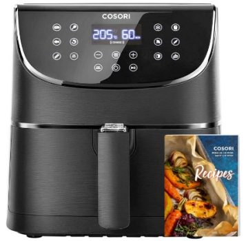 COSORI Freidora de Aire Duradera 5.5 L Air Fryer 1700W, Tecnología Rapid Air, 55% Menos Energía, 13 Automáticos Modos, Uso Sencillo, Panel Táctil Intuitivo, Acero Inox Interior, Hasta 205 °C y 60 Min